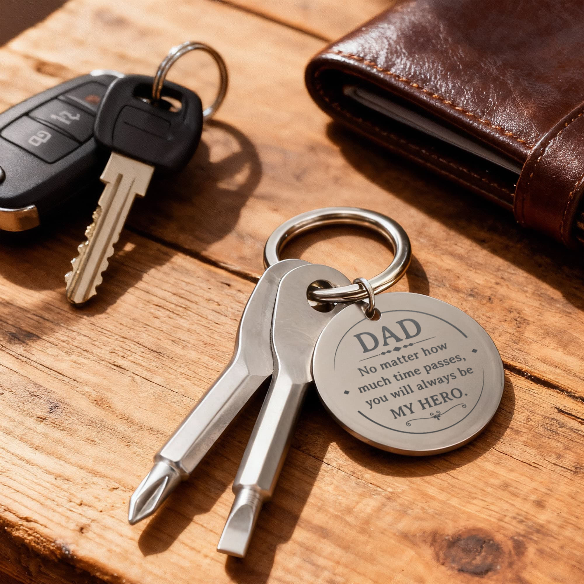 To My Dad Screwdriver Keychain – Personalized Gift For Dad | My Hero