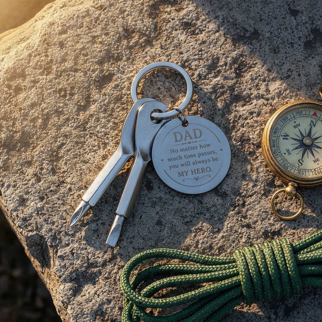 To My Dad Screwdriver Keychain – Personalized Gift For Dad | My Hero