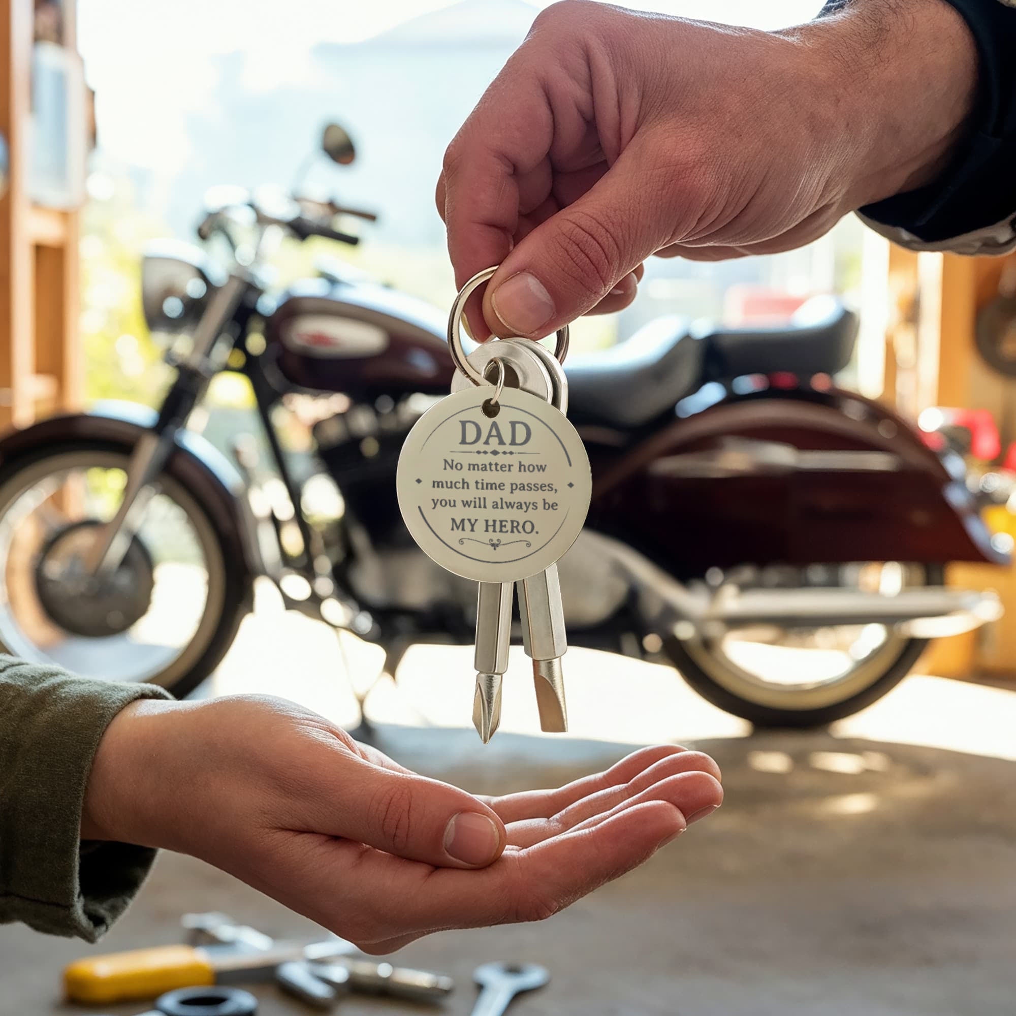 To My Dad Screwdriver Keychain – Personalized Gift For Dad | My Hero