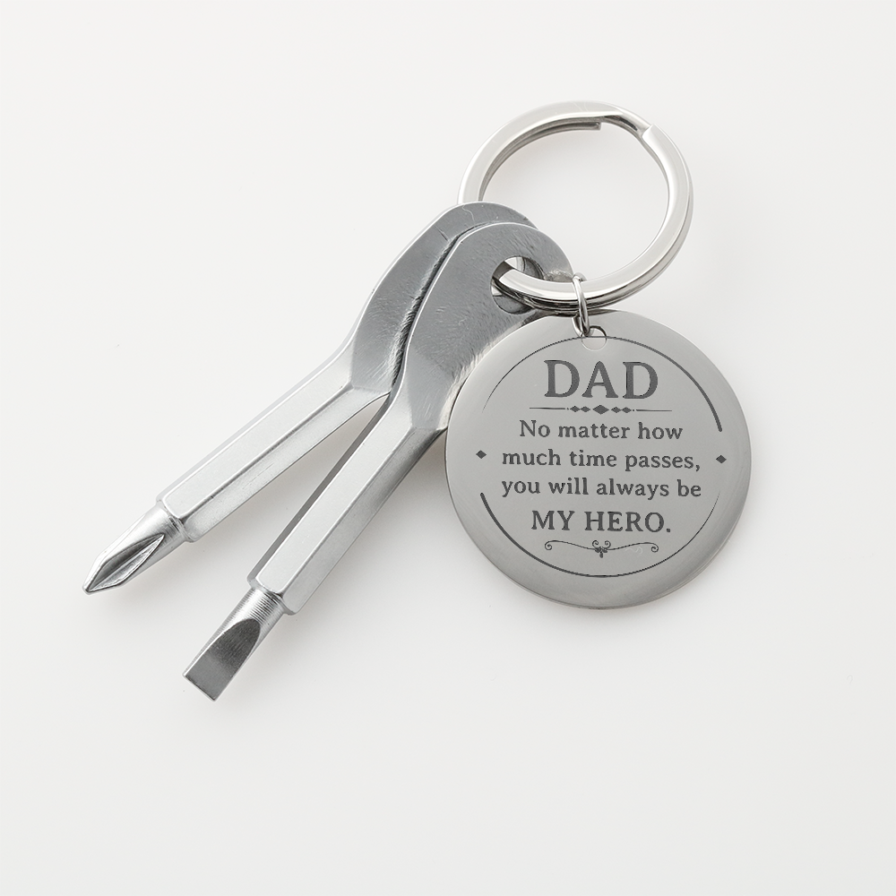 To My Dad Screwdriver Keychain – Personalized Gift For Dad | My Hero