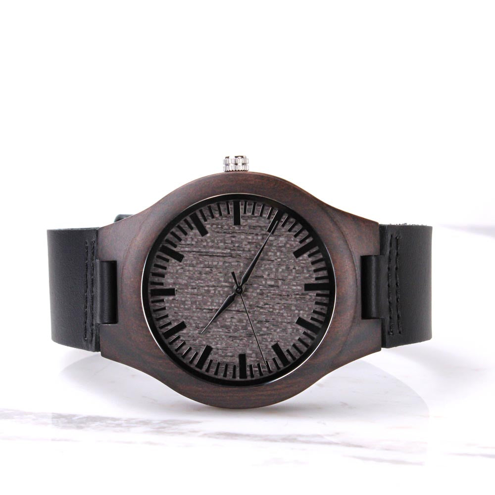 To My Dad Wooden Watch – No Matter How Much Time Passes Personalized Gift