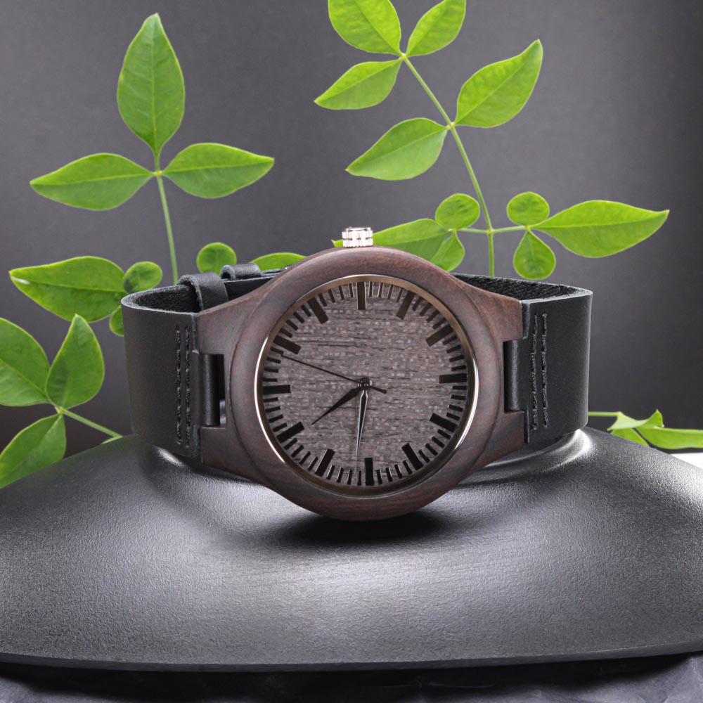 To My Dad Wooden Watch – No Matter How Much Time Passes Personalized Gift