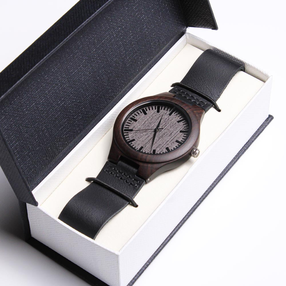 To My Dad Wooden Watch – No Matter How Much Time Passes Personalized Gift