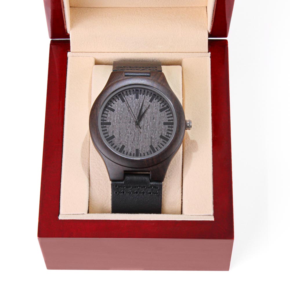 To My Dad Wooden Watch – No Matter How Much Time Passes Personalized Gift