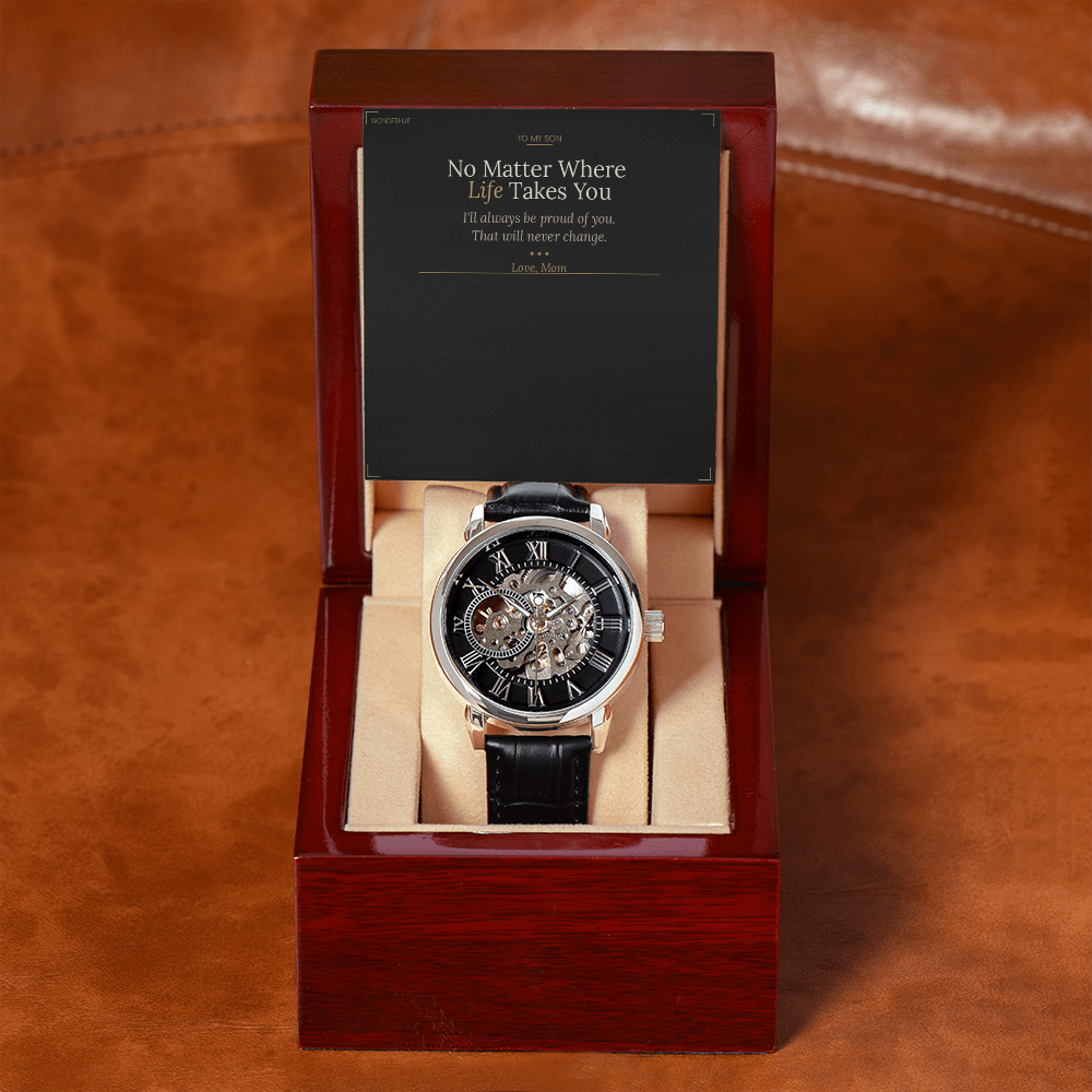 To My Son – Openwork Watch Graduation Gift From Mom