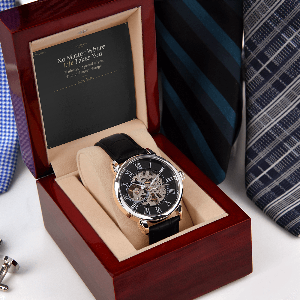 To My Son – Openwork Watch Graduation Gift From Mom