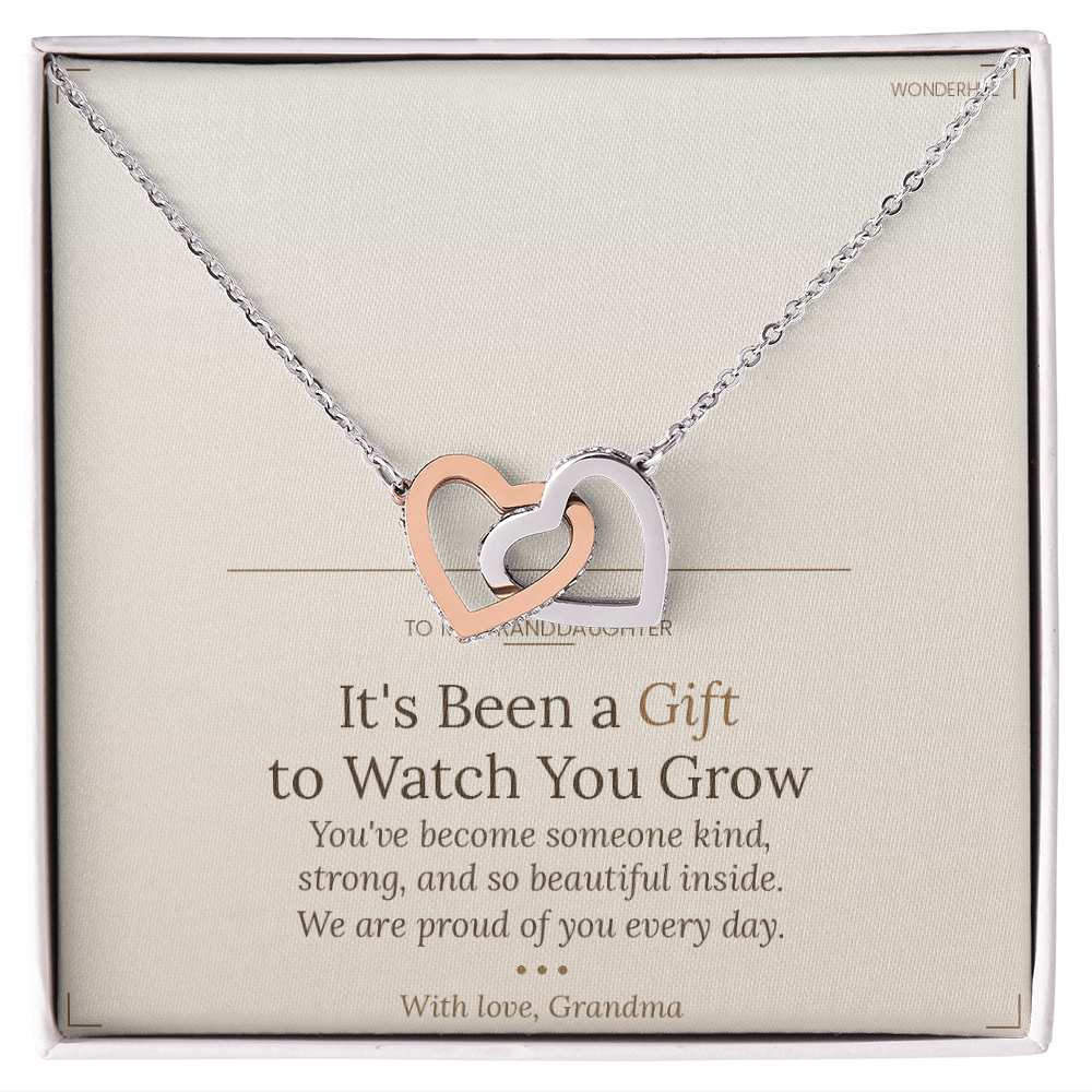 To My Granddaughter – Graduation Gift Necklace | Personalized Message Card