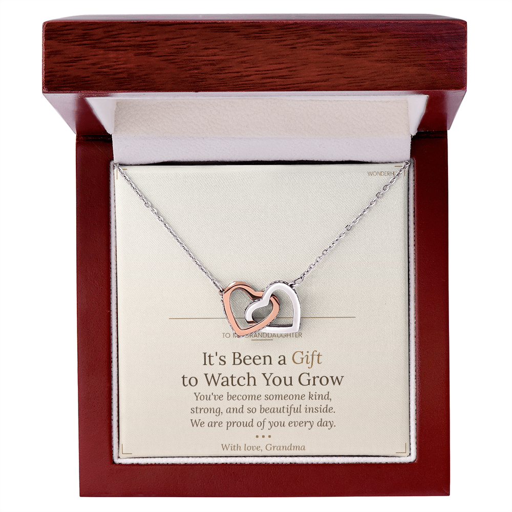 To My Granddaughter – Graduation Gift Necklace | Personalized Message Card