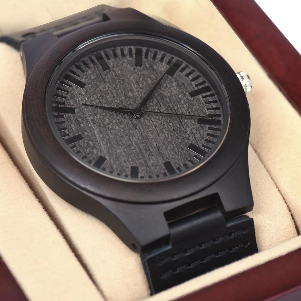 To My Son - From Dad - Graduation Wooden Watch Gift