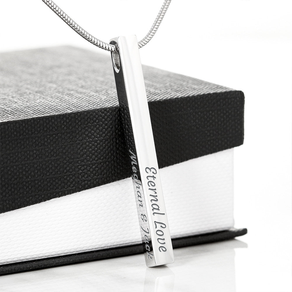 To My Love – Engraved Stick Necklace | Never Forget How Loved You Are