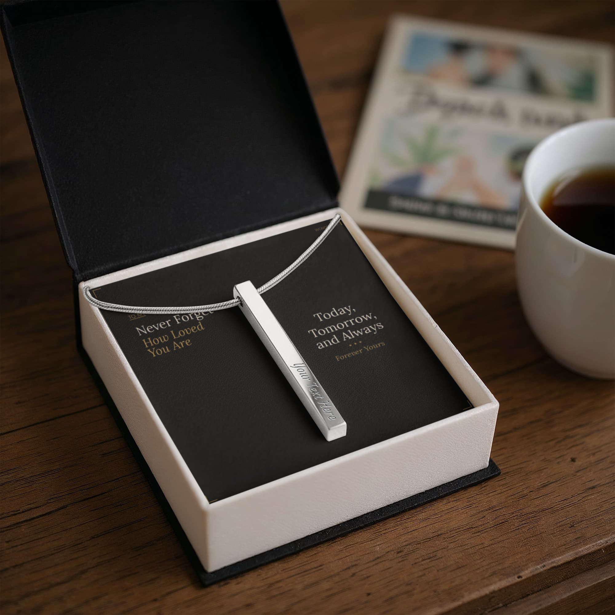 To My Love – Engraved Stick Necklace | Never Forget How Loved You Are
