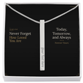 To My Love – Engraved Stick Necklace | Never Forget How Loved You Are