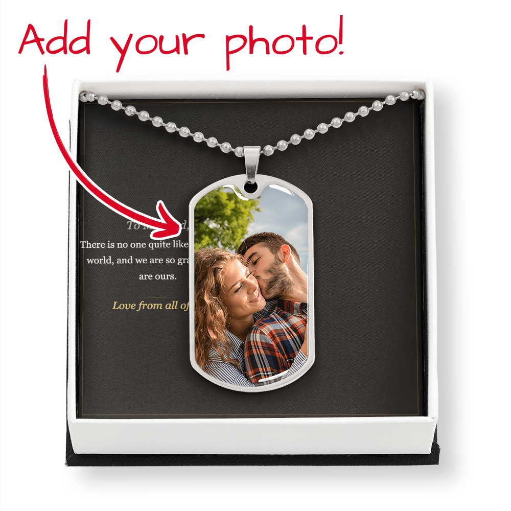 To My Dad Photo Dog Tag Necklace – Personalized Father's Day Gift